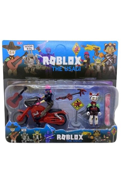 OEM Set of 2 Roblox figures with motorcycle and accessories, multicolor, 4+ years