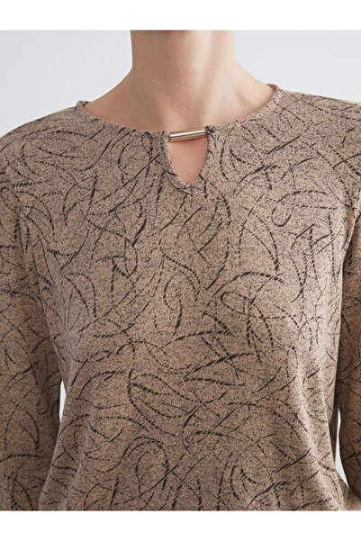 LC Waikiki Lcw Grace Crew Neck Patterned Blouse