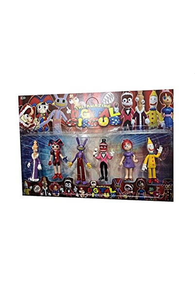 OEM Set of 6 Digital Circus figurines, 10 cm, multicolor, 3+ years