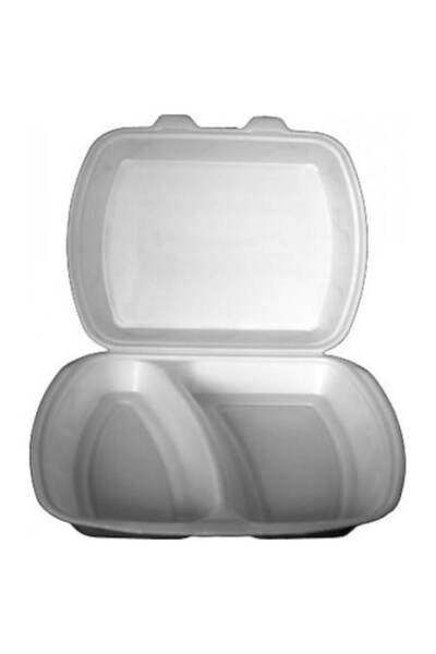 Practic Online Recipient din polistiren cu 2 compartimente, set 200 buc.