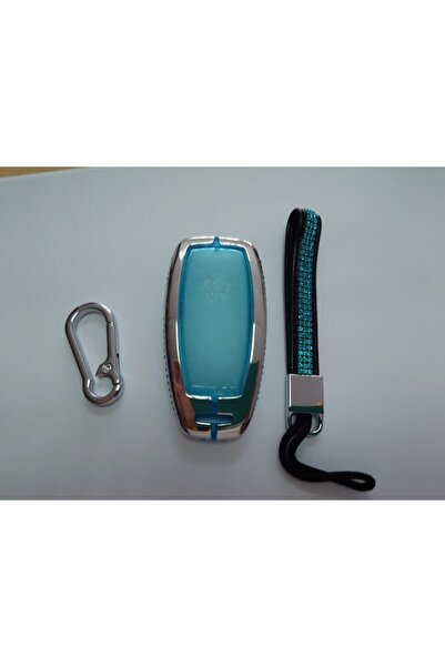 OEM Aluminum key cover Mercedes A/C/E/S/G/GLS W177-W222 G63 X167 Maybach Blue Crystals