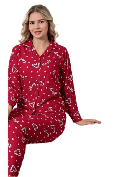 bipamuk Marla Suede Fabric Women's Pajama Set Stylish and Soft Textured Home Wear M/2Xl