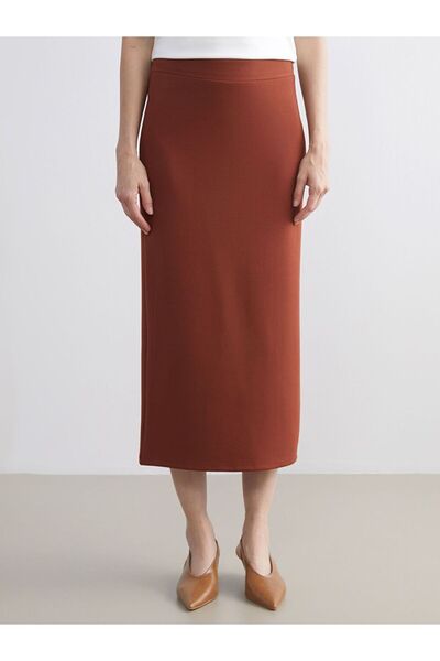 LC Waikiki Lcwaikiki Classic Elastic Waist Slit Skirt