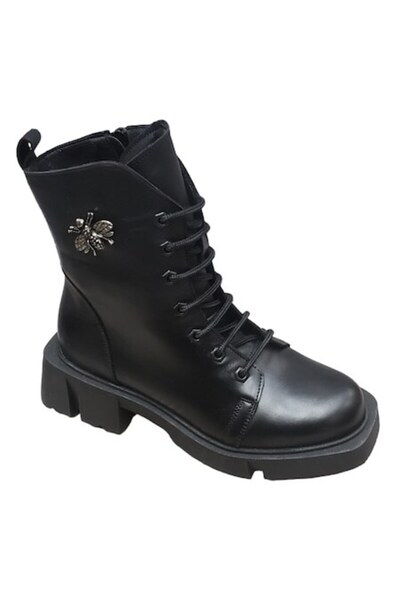 scv Ghete din piele pentru femei BEE, negre