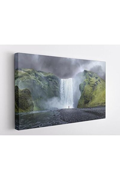 BPA لوحة قماشية بتصميم شلال من Bifsinol A® للديكور المنزلي والمكتبي (40 × 60)...