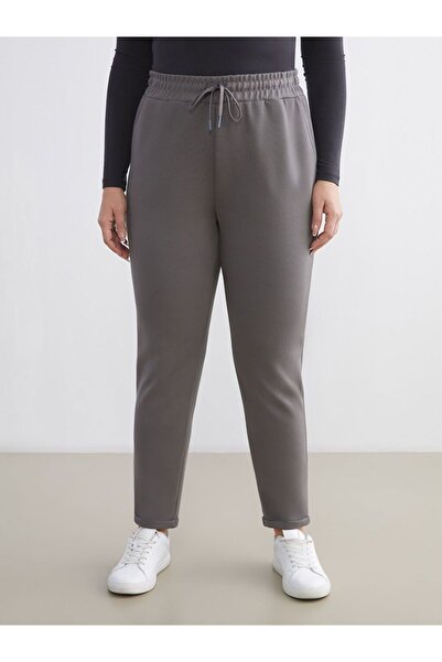 LC Waikiki Lcw Modest Plus Size Women's Sweatpants with Elastic Waist