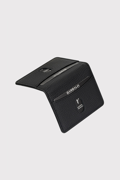 Garbalia Nahita Genuine Leather Slim Black Card Holder Wallet