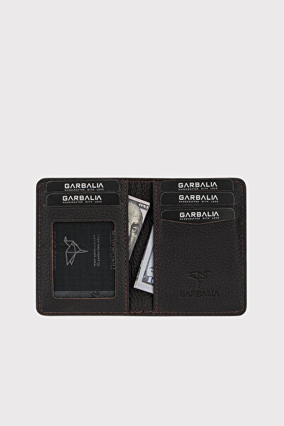 Garbalia Nahita Genuine Leather Slim Brown Card Holder Wallet