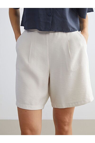 LC Waikiki Lcwaikiki Classic Women's Pleated Shorts with Elastic Waist
