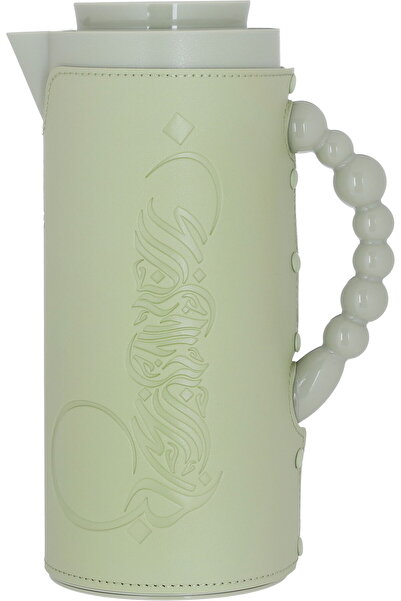 Generic ترمس زجاجي من مجموعة السيف غاليري رويال 7، سعة 1 لتر، بغطاء جلد ، وعل...