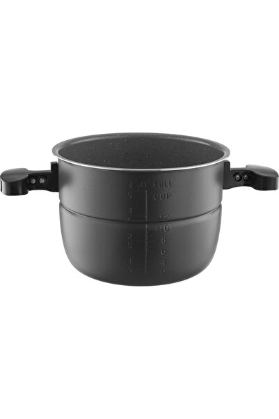 Edison Electric Pressure Pro Cooker, Granite Inner Pot, 1200W, 8L, 10 Functions, GT811-W - Black Sil