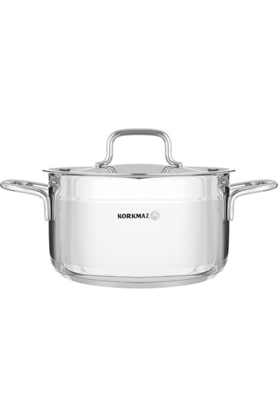 KORKMAZ Alpha Steel Cookware Set, 11 Pieces - Silver