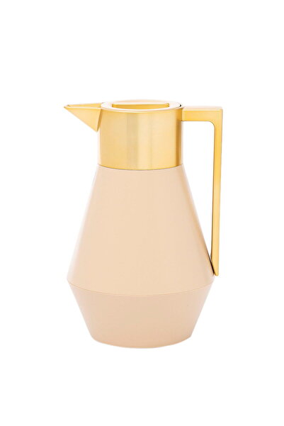 Everest Lydia Al Saif Gallery Thermos, 1 L, Gold-Beige Handle