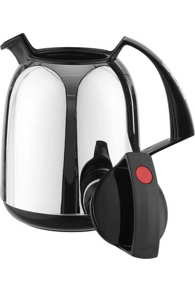 ROTPUNKT Thermos, 1 liter, inner material thermal glass - silver black