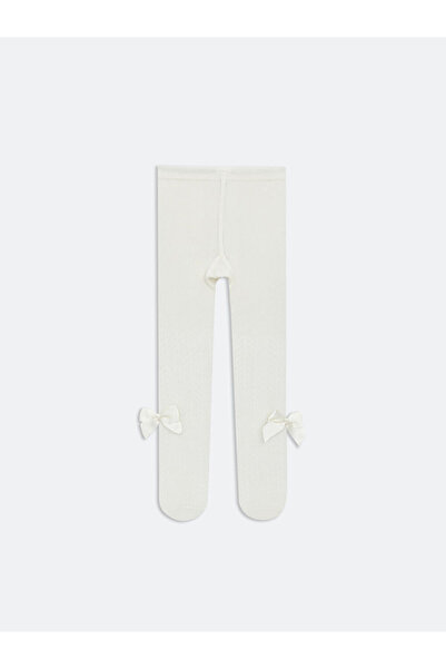 LC Waikiki Create Your Style from Uzg Store |   Baby Girl Pantyhose with Bow Detail