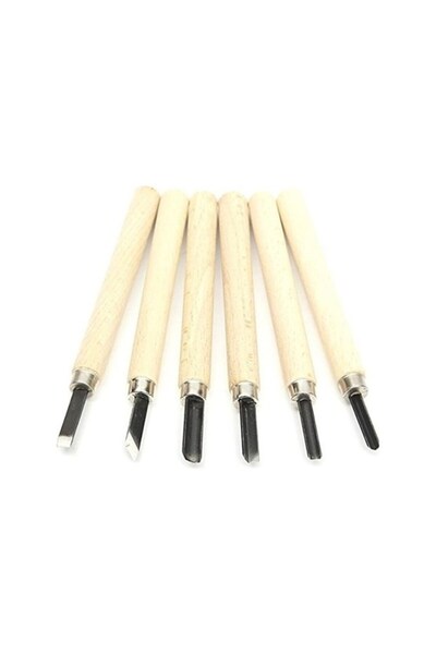 REAL مجموعة نحت الخشب من ريلوز 6 قطع