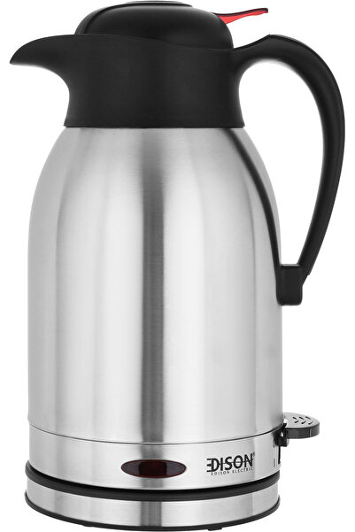 Edison Steel Electric Thermos, 1600W, 1.5L - Black/Silver