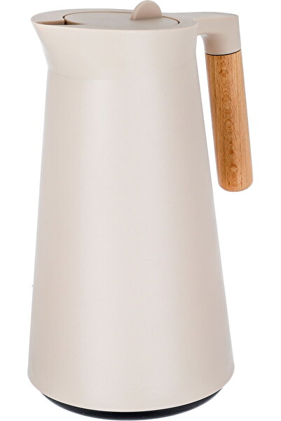 Timeless Linda Thermos, 1 Liter, Wooden Handle, Thermal Glass Inner Container, Pressure Cooker - Lig