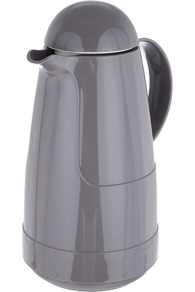 ROTPUNKT Thermos 1L, Glass Inner, Plastic Outer - Brown