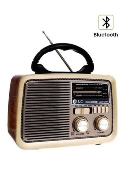 DLC 32216B Bluetooth Portable Radio Brown/Gold/Black