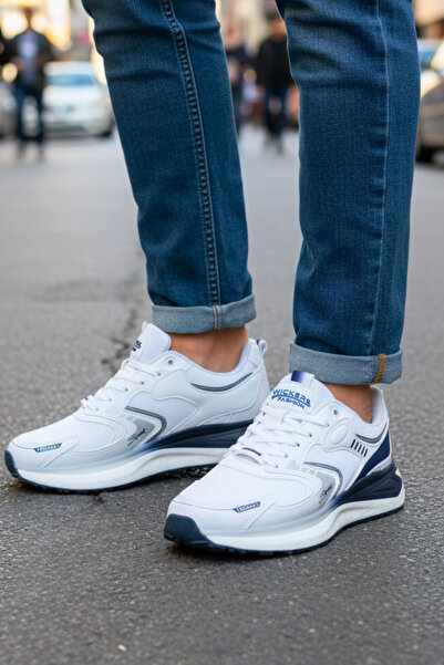 Wickers Erkek Beyaz Spor Ayakkabı Rahat Yürüyüş Ayakkabısı