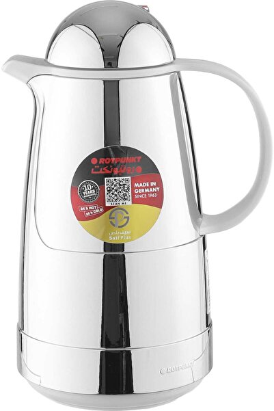 Generic ترمس روت بونكت، سعة 1 لتر، مصنوع من زجاج حراري من الداخل - فضي