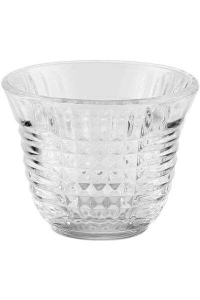 GOLDEN HOUSE Glass Cups and Saucers Set, 36 Pieces - Clear