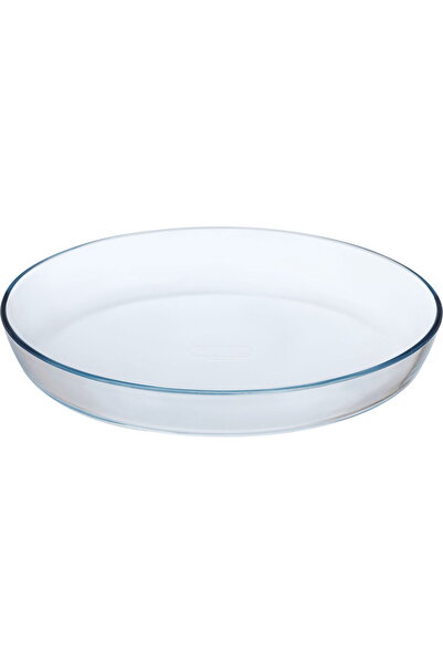 Pyrex glass cooking tray, 40 x 27 x 7 cm, oval - clear