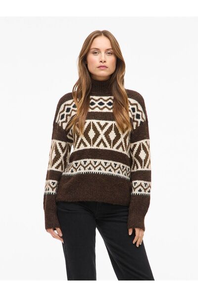 VILA Strickpullover VILAENA Rollkragen