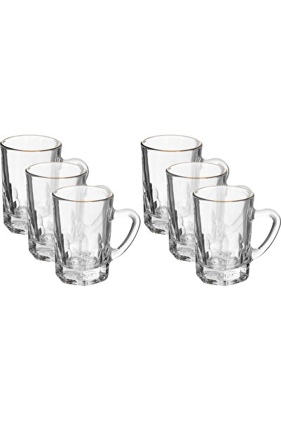 Alsaif Gallery Glass Tea Cup Set, 6 Pieces, 120 ml - Clear