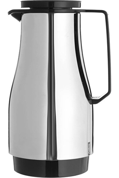 Helios German Thermos, 1 liter, glass inner case - brown