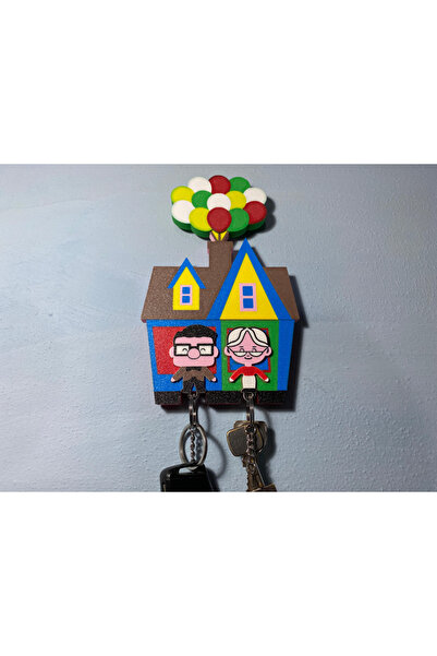 HasFar Tech حامل مفاتيح على شكل منزل وبالون بتصميم فيلم 'أب أب'