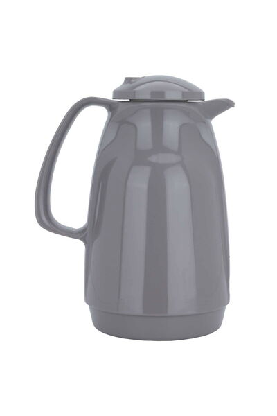 ROTPUNKT glass thermos, 1 liter, plastic outer shell - gray