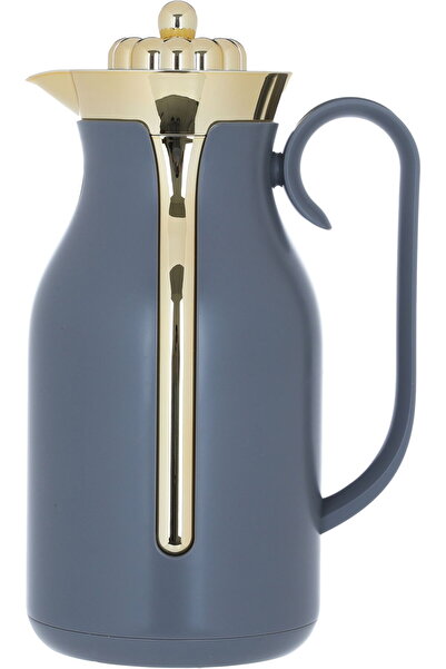 Timeless Rahal Thermos 1L - Thermal Glass Inner, Plastic Outer, Golden Gray