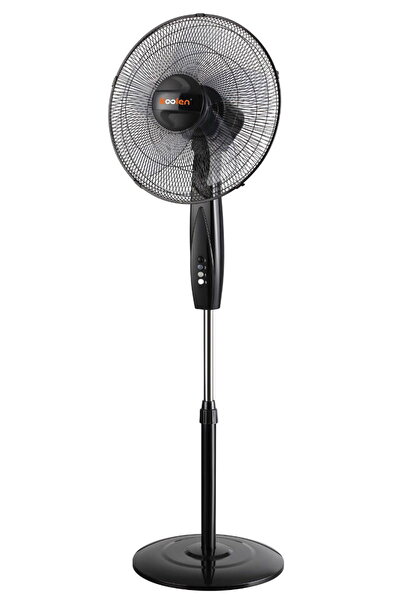 Koolen 807100023 Pedestal Fan, 3 Speeds, 5 Blades, 16 Inch, Circular Base - Black