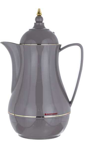 ROTPUNKT thermos, 1 liter, glass inner container, plastic outer shell - dark gray