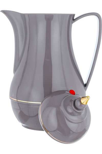 ROTPUNKT thermos, 1 liter, glass inner container, plastic outer shell - dark gray