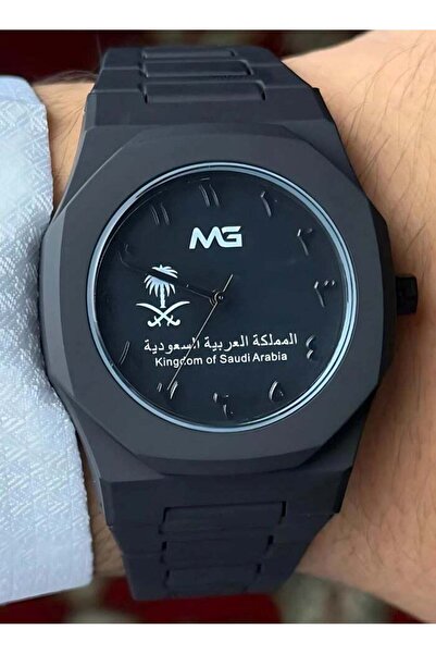 MG ساعة يد رجالية من الكربون, أرقام عربية, لون أسود, نسخة اليوم الوطني أنيقة ...