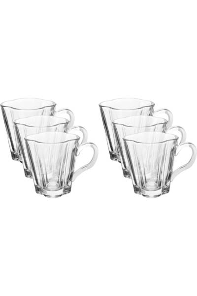 Max Glass Tea Cup Set, 220 ml, 6 Pieces - Clear