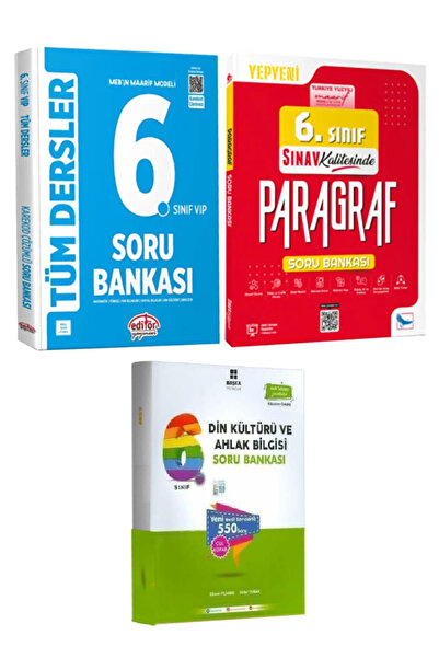 Editör Yayınevi MEB Maarif Modeli 6. Sınıf Tüm Dersler Konu Anlatımlı+Sınav Y...