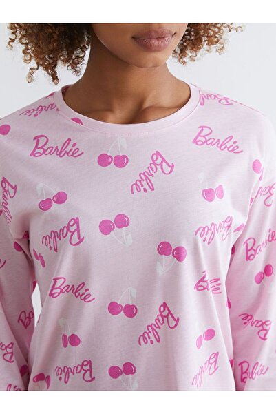 LC Waikiki Lcw Young Crew Neck Barbie Printed Women's Pajama Set