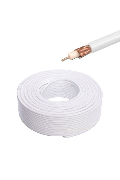 ElectroAZ Cablu coaxial TV RG6U 75OHM, rolă din aliaj de cupru, 100 m