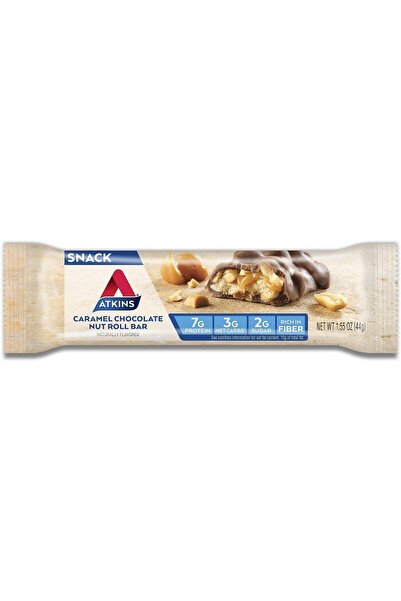 ATKN Atkins Caramel Chocolate Peanut Roll Snack, 5-count, 1.5 oz (44 g each)
