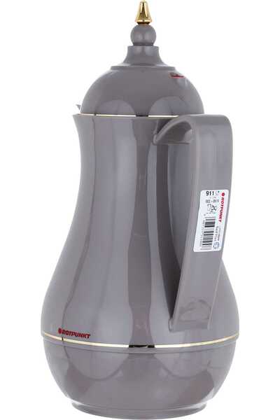 ROTPUNKT thermos, 1 liter, glass inner container, plastic outer shell - dark gray