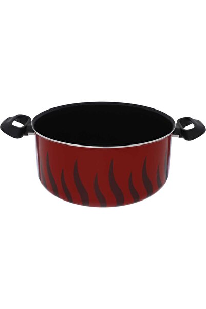 TEFAL Tempo Flame Teflon Saucepan, 9.8 Liter, 30 cm - Red