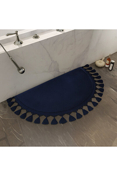 new colourse سجادة حمام أمامية مزينة بالشراشيب