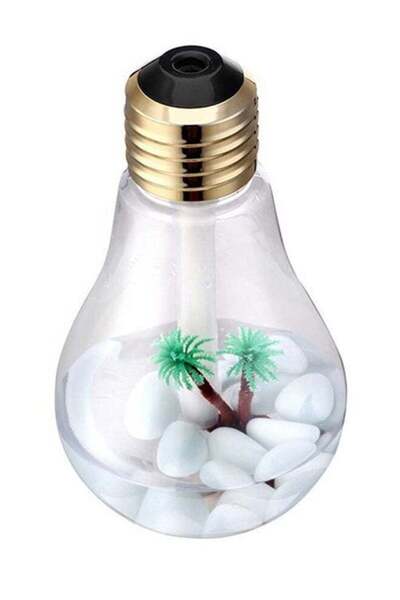 DLC مرطب هواء فواحه بضوء ليد ٢ واط، شفاف/ذهبي/أبيض