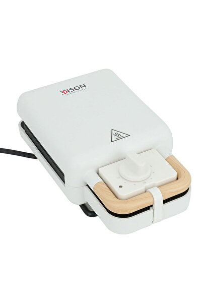 Edison BJX-S006 Sandwich And Waffle Maker, 600 Watt, 2×1 - White