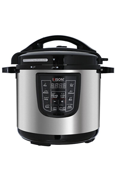 Edison Pro Electric Pressure Pot GT809-W — 8L, 1200W, Granite Inner Pot, 10 Functions, Silver/Blac