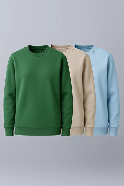 COMBİNE MİCHAİL Women's Premium Casual Winter 3-Piece Sweatshirt